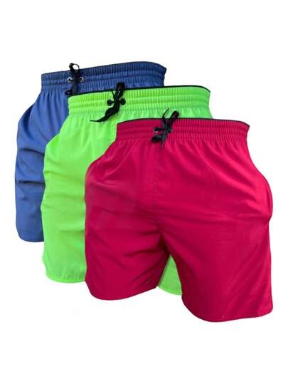 Kit com 3 Shorts Masculino Academia