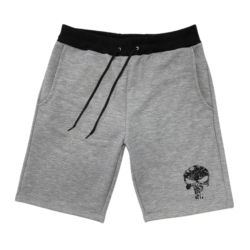 Kit 4 Bermudas Masculina Moletom Moletinho Treino Academia Caveira