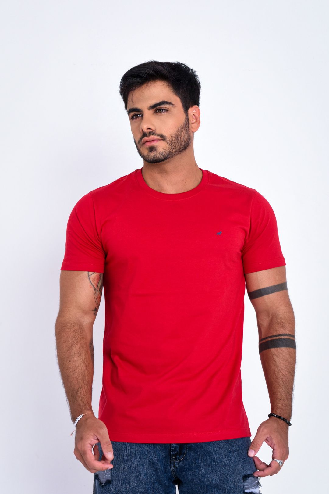 Camiseta Básica Rolty Gola O (Vermelho)