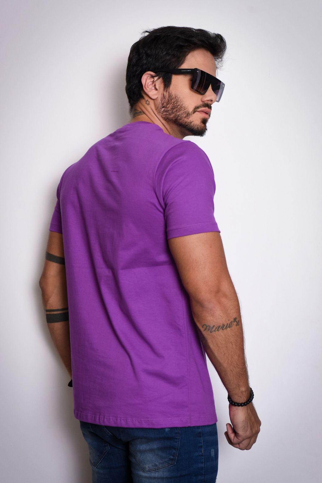 Camiseta Básica Rolty Gola O (Roxo)