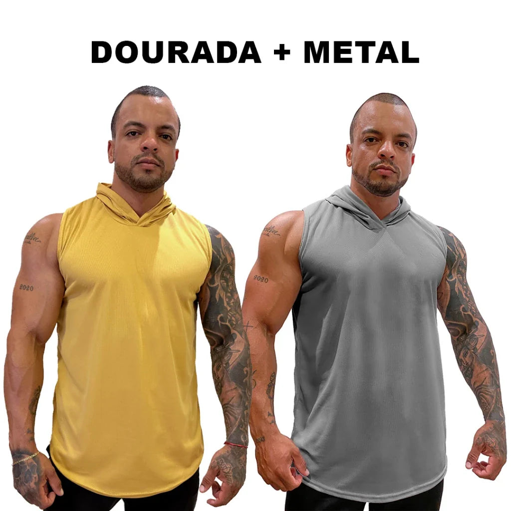 Kit com 2 Regatas Masculina Longline