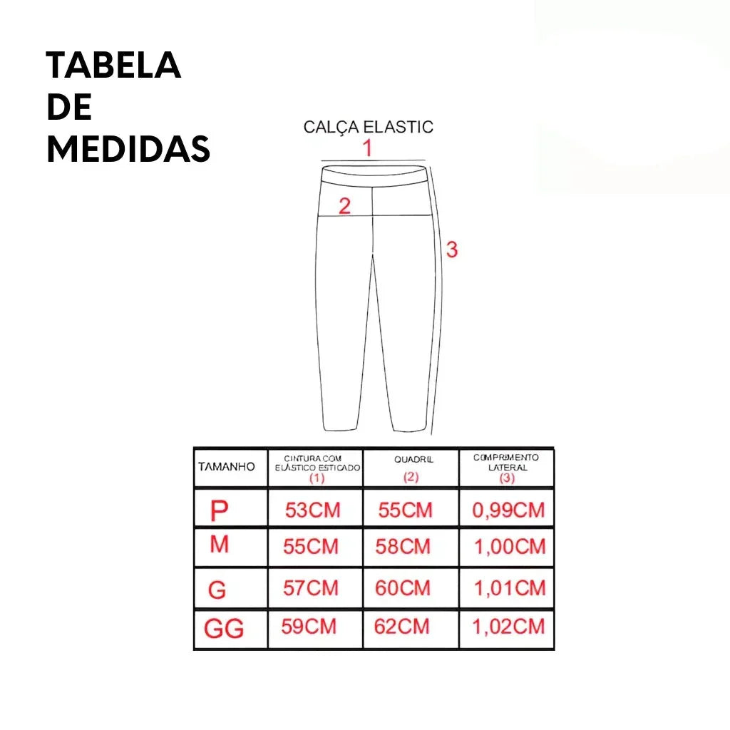 Calça Tactel com Elastano Masculina Academia Treino