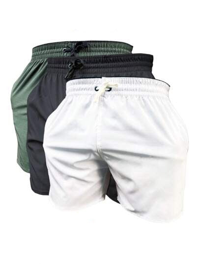 Kit com 3 Shorts Masculino Academia